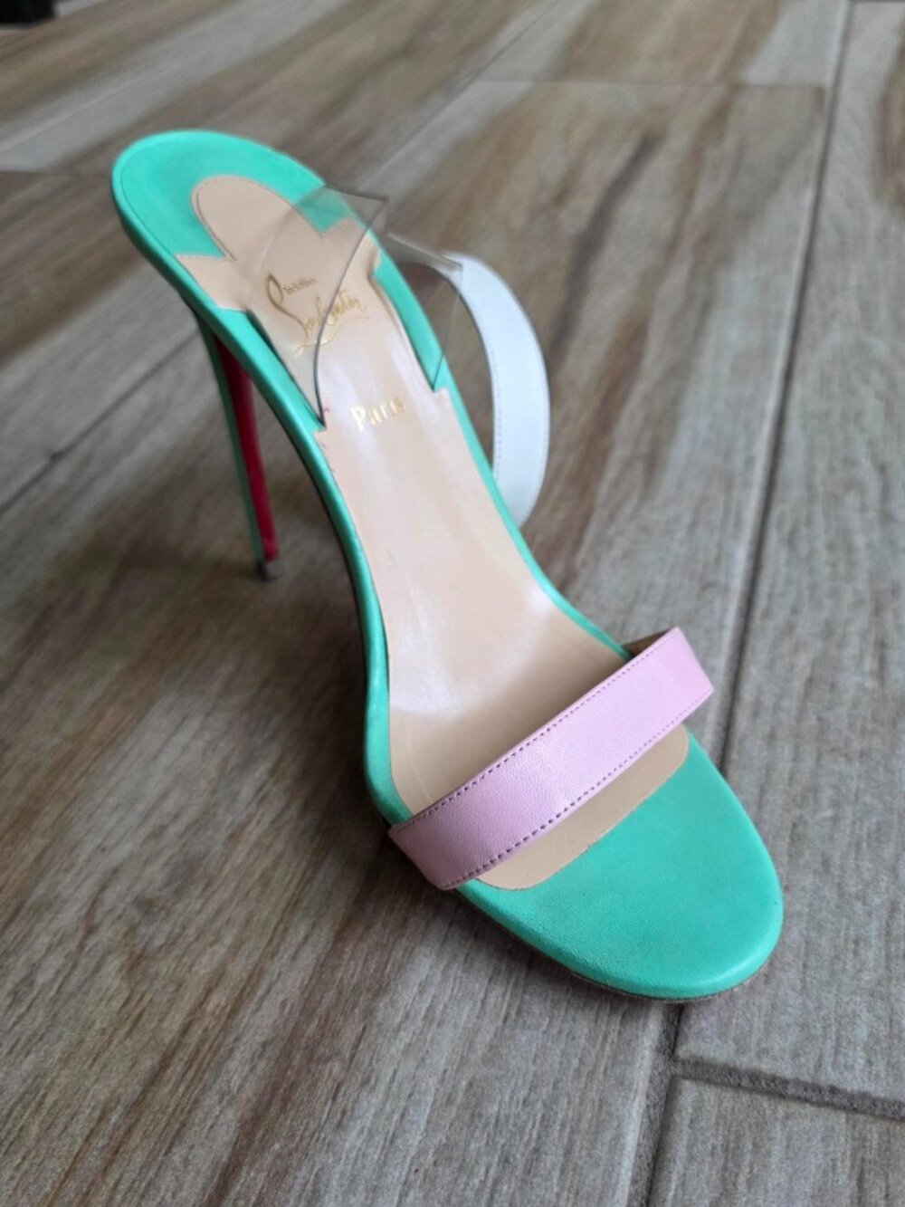 Christian Louboutin Jonatina Multicolored Leather Shoe Eur.39